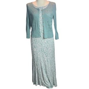 Peruvian Connection Persian Tile Dress and Matching Navajo Cardigan